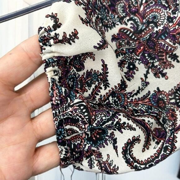 Liz Claiborne Women’s S Multicolor Boho Floral Lightweight 3/4 Sleeve Blouse Top - Picture 3 of 5